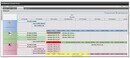 E2 Shop System Material forecast showing purchase orders, inventory, and material availability.