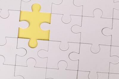 jigsaw puzzle with missing piece