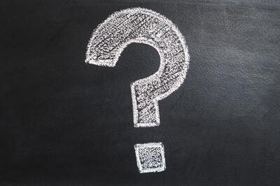 question mark on chalkboard
