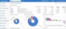 Acumatica's project overview dashboard featuring project costs, estimates and remaining budgets